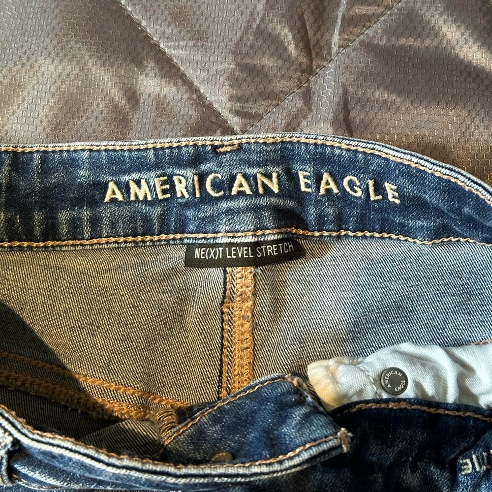 American Eagle Next Level Ripped Denim Shorts - Picture 4 of 6